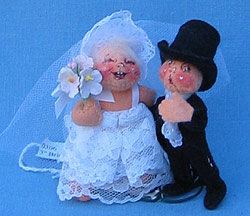 Annalee 3" Bride & Groom Wedding Cake Topper - Mint - 030687xoooh