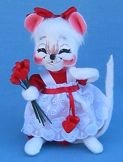 Annalee 6" Valentine Girl Mouse - Mint - 034005sq