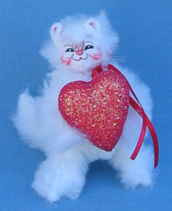 Annalee 3" Valentine Kitty Cat- Mint - 036105