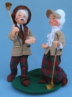 Annalee 10" Old Time Golf Couple - Mint - Prototype - 043202