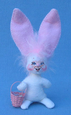 Annalee 3" Pink Bunny with Basket - Mint - 050306