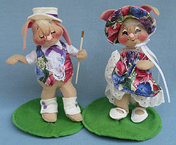Annalee 8" E.P. Boy & Girl Bunny - Near Mint - 0606-0600-95x