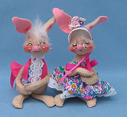 Annalee 7" E.P. Boy & Girl Bunny - Mint - 0615-0610-85