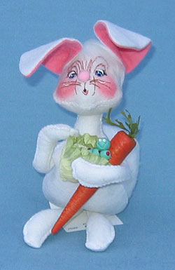 Annalee 7" Garden Bunny Holding Carrot and Cabbage - Mint - 062301