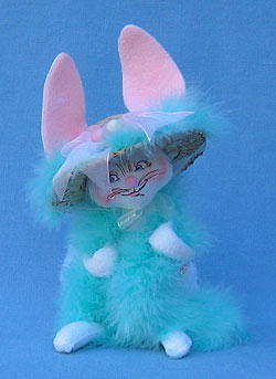 Annalee 6" Aqua Fancy Bunny - Mint - 063206ox