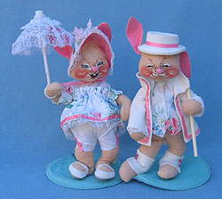 Annalee 10" E.P. Boy & Girl Bunny - Mint - 0656-0654-89