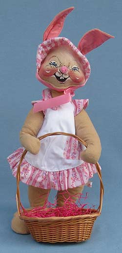 Annalee 18" Country Girl Bunny with Basket - Mint - 070583 Annalee 18" Country Girl Bunny with Basket - Mint - 070583