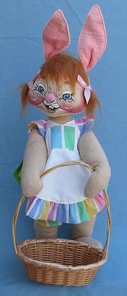 Annalee 18" Country Girl Bunny with Basket - Near Mint - 070584 Annalee 18" Country Girl Bunny with Basket - Near Mint - 070584