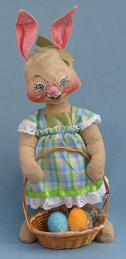 Annalee 18" Country Girl Bunny with Basket - Mint - 070585def Annalee 18" Country Girl Bunny with Basket - Mint - 070585def