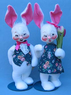 Annalee 18" Sunday Best Boy & Girl Bunny - Mint - 0715-0710-00