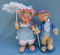 Annalee 18" E.P. Boy & Girl Bunny - Excellent - 0715-0710-88-1 Annalee 18" E.P. Boy & Girl Bunny - Excellent - 0715-0710-88-1
