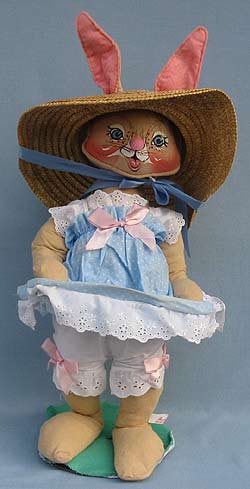 Annalee 18" Country Girl Bunny with Hat - Excellent - 072086atong