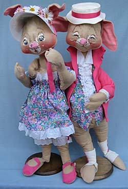 Annalee 30" E.P. Boy & Girl Bunny - Near Mint - 0815-0810-85