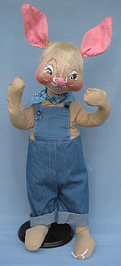 Annalee 30" Country  Boy Bunny in Denim - Mint - 082086