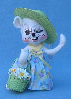Annalee 6" Spring Girl Mouse - Mint - 085106 Annalee 6" Spring Girl Mouse - Mint - 085106