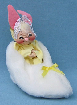Annalee 7" Bunny in Slipper with Yellow Blanket - Mint - Near Mint - 092592sq