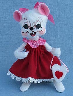 Annalee 6" Sweetheart Girl Mouse with Purse 2016 - Mint - 100116