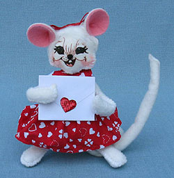 Annalee 5" Valentine Mail Mouse - Mint - 100410