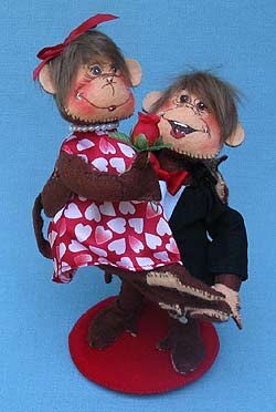 Annalee 6" Monkeying Around Valentine - Wedding Couple - Mint - 100911