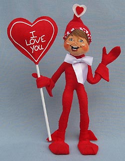 Annalee 12" Valentine I Love You Elf 2017 - Mint - 100917