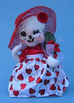 Annalee 6" Valentine Girl Mouse - Mint - 101108