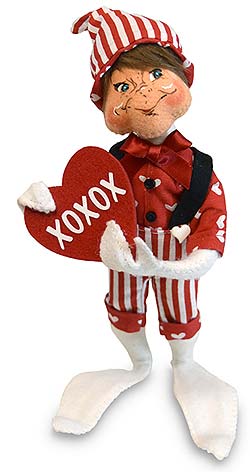 Annalee 9" Hugs and Kisses Elf With Heart 2019 - Mint - 111019