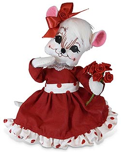 Annalee 8" Valentine Roses Mouse 2020 - Mint - 111020	