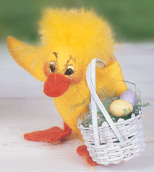 Annalee 3" Ducky with Basket - Mint - 149104