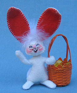 Annalee 3" Bunny with Orange Basket - Mint - 149107