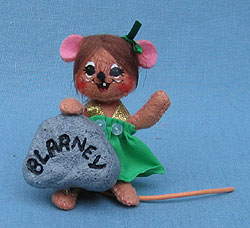 Annalee 3" Blarney Girl Mouse - Mint - 150009