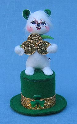 Annalee 3" Lucky Irish Mouse with Coins - Mint - 150108