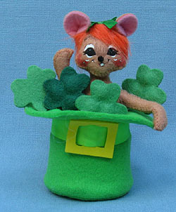 Annalee 5" Wee Lil Luck Girl Mouse - Mint - 150612