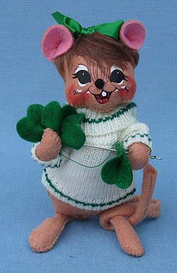Annalee 6" Making My Own Luck Girl Seamstress Mouse - Mint - 150810