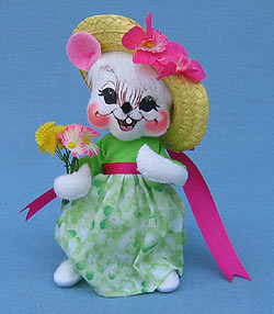 Annalee 6" Spring Girl Mouse - Mint - 152607