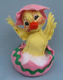 Annalee 5" Duck in Pink Egg - Excellent - 153288pa