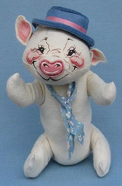 Annalee 10" Easter Parade Boy Pig - Excellent - 154288a