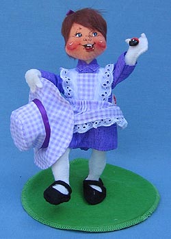 Annalee 7" Easter Spring Girl with Ladybug - Mint / Near Mint - 159998