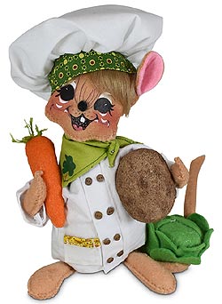 Annalee 6" Irish Stew Chef Mouse 2021 - Mint - 160621