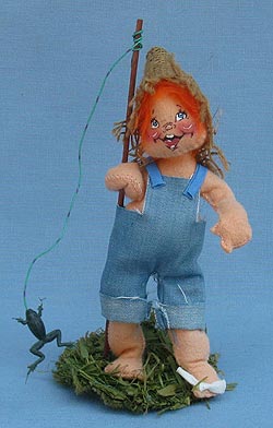 Annalee 7" Fishing Boy - Very Good - 162583a