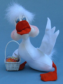 Annalee 13" Quacker Duck with Basket - Mint - Prototype - 163206