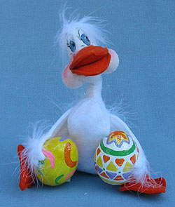 Annalee 7" Quacker Duck with Eggs - Mint - Prototype - 163306