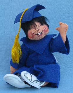 Annalee 7" Graduation Kid in Blue - Mint - 166487xoa