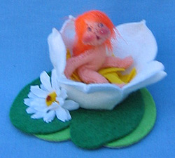Annalee 3" Water Baby in Pond Lily Pad - Mint - 167791ooh