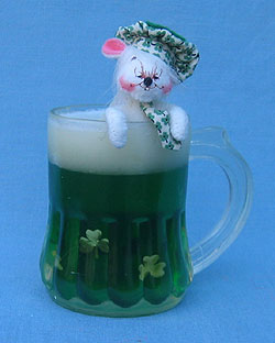 Annalee 5" Irish Hot Tub Mouse in Beer Mug - Mint - 168904