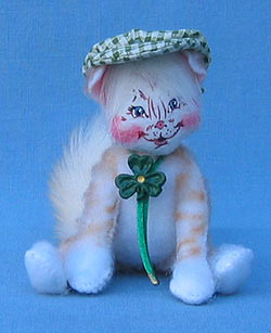 Annalee 4" Leprechaun Yellow Tiger Kitty Cat - Mint - 169106