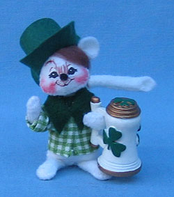 Annalee 3" Irish Mouse with Beer Stein - Mint - 170406ox