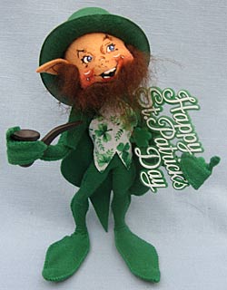 Annalee 10" Leprechaun Happy St. Patricks Day Greeting - Near Mint - 171001