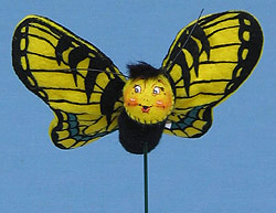 Annalee 3" Yellow Butterfly Pick - Mint - 181702 Annalee 3" Yellow Butterfly Pick - Mint - 181702
