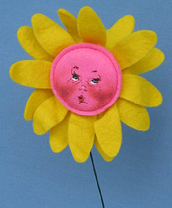 Annalee 4" Yellow Flower Pick - Mint - 183592