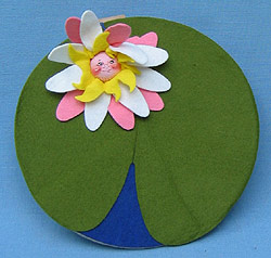 Annalee 8" Pink Flowering Lily Pad - Mint - 184797